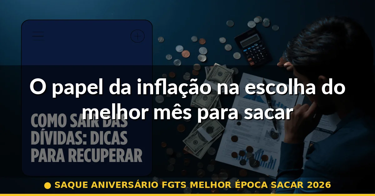 O papel da inflação na escolha do melhor mês para sacar — saque aniversário fgts melhor época sacar 2026