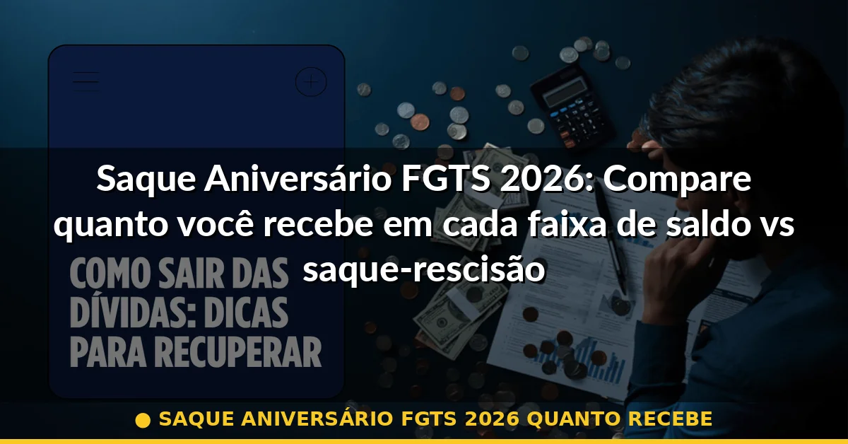 saque aniversário fgts 2026 quanto recebe — Guia completo 2026