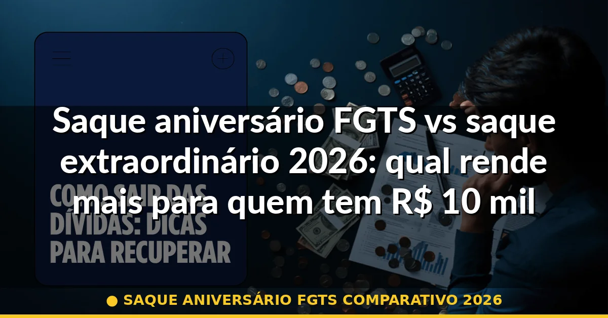 saque aniversário fgts comparativo 2026 — Guia completo 2026