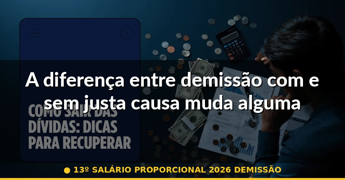 A diferença entre demissão com e sem justa causa muda alguma coisa — 13º salário proporcional 2026 demissão