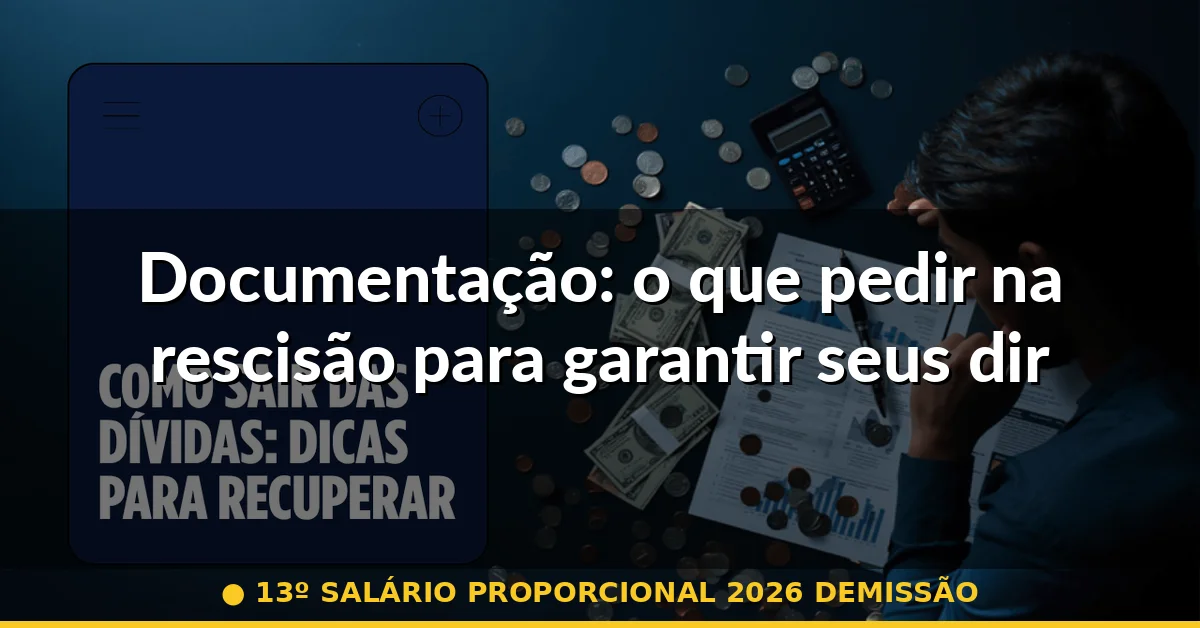 Documentação: o que pedir na rescisão para garantir seus direitos — 13º salário proporcional 2026 demissão