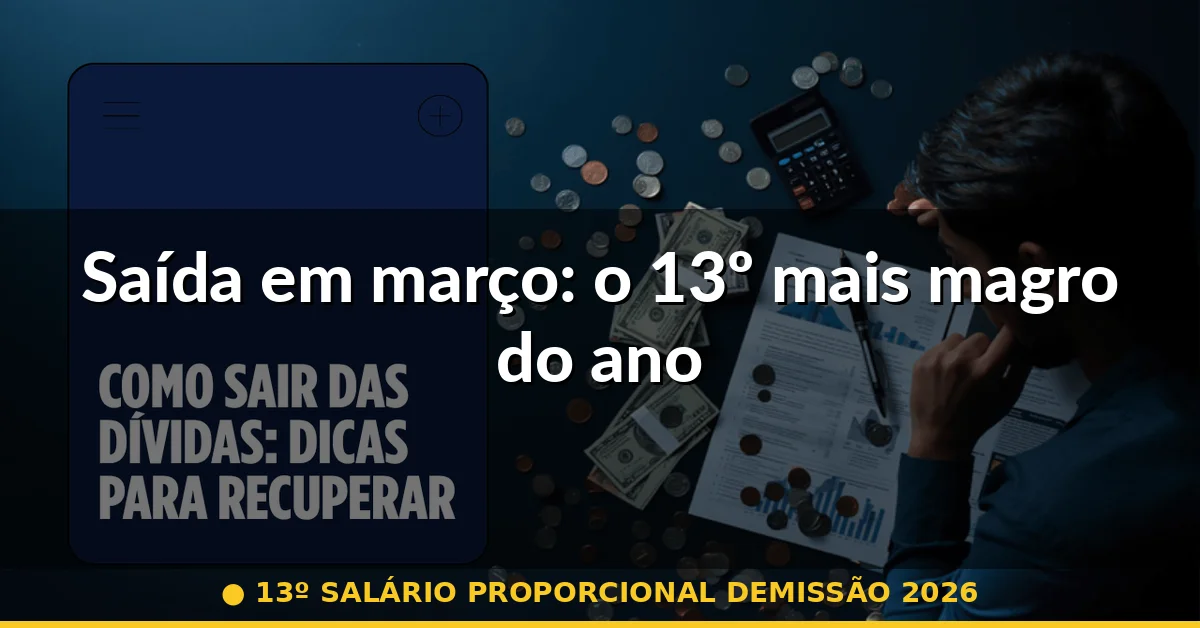 Saída em março: o 13º mais magro do ano — 13º salário proporcional demissão 2026