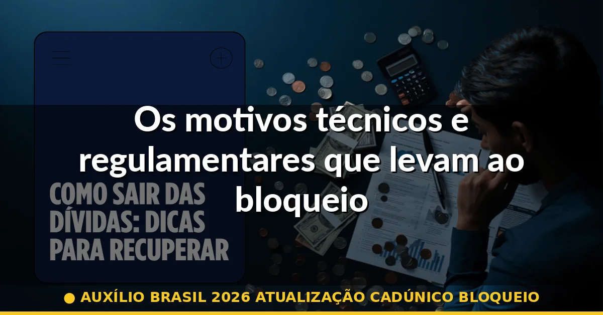 Os motivos técnicos e regulamentares que levam ao bloqueio — auxílio brasil 2026 atualização cadúnico bloqueio