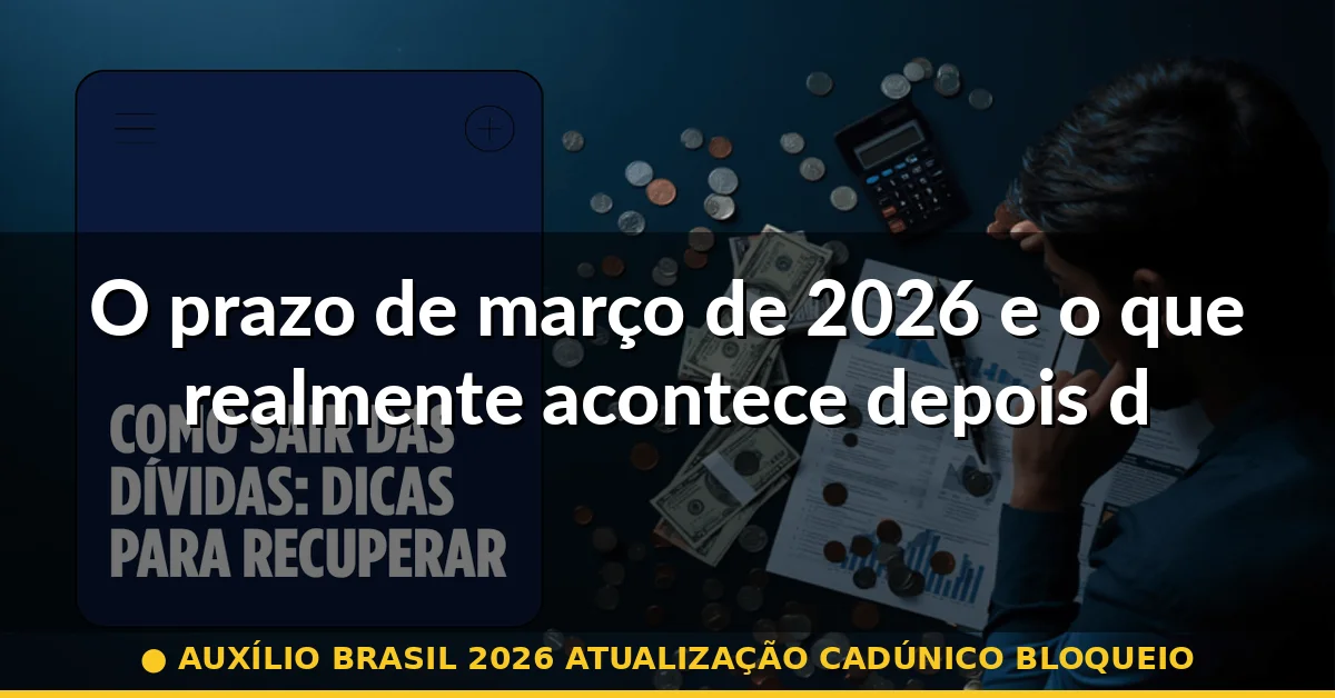 O prazo de março de 2026 e o que realmente acontece depois dele — auxílio brasil 2026 atualização cadúnico bloqueio