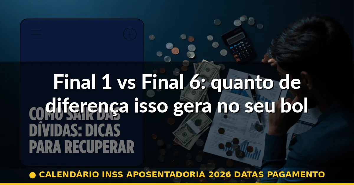 Final 1 vs Final 6: quanto de diferença isso gera no seu bolso — calendário inss aposentadoria 2026 datas pagamento