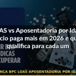 diferença bpc loas aposentadoria por idade 2026 — Guia completo 2026