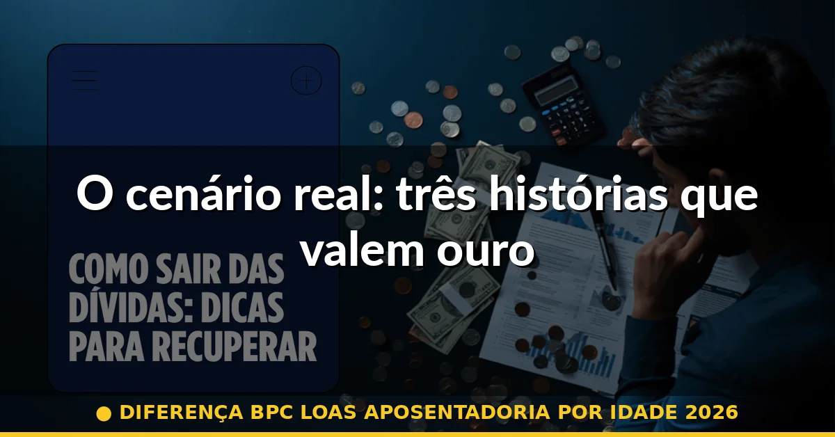 O cenário real: três histórias que valem ouro — diferença bpc loas aposentadoria por idade 2026