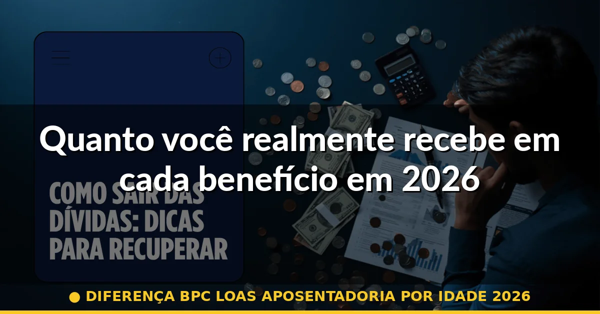 Quanto você realmente recebe em cada benefício em 2026 — diferença bpc loas aposentadoria por idade 2026