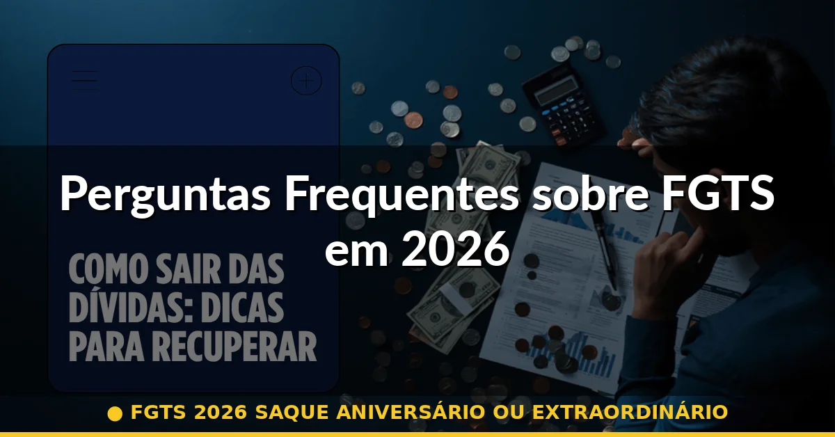 Perguntas Frequentes sobre FGTS em 2026 — fgts 2026 saque aniversário ou extraordinário