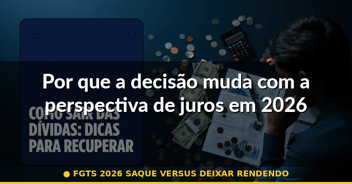 Por que a decisão muda com a perspectiva de juros em 2026 — fgts 2026 saque versus deixar rendendo