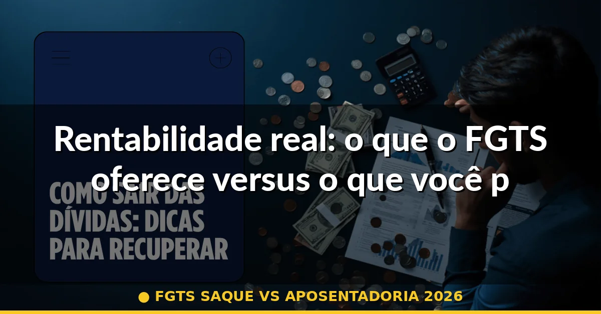 Rentabilidade real: o que o FGTS oferece versus o que você poderia ganhar — fgts saque vs aposentadoria 2026