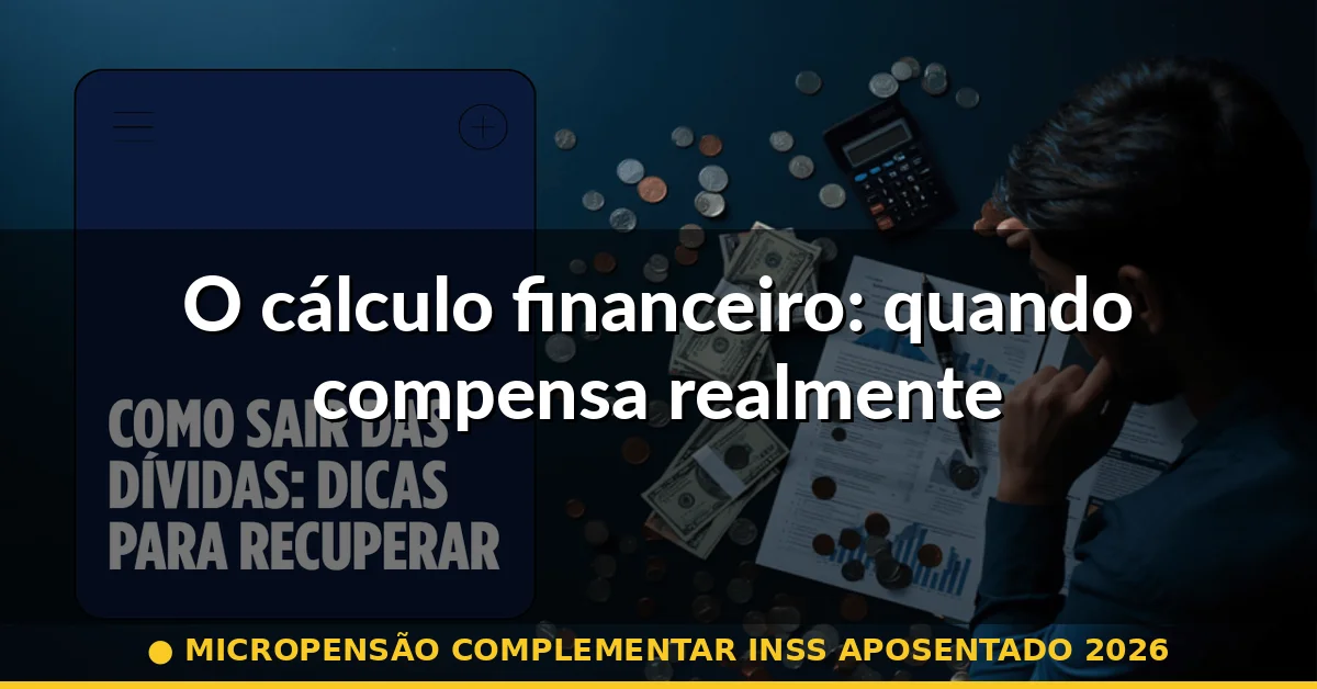 O cálculo financeiro: quando compensa realmente — micropensão complementar inss aposentado 2026