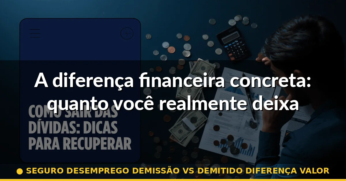 A diferença financeira concreta: quanto você realmente deixa de receber — seguro desemprego demissão vs demitido diferença valor