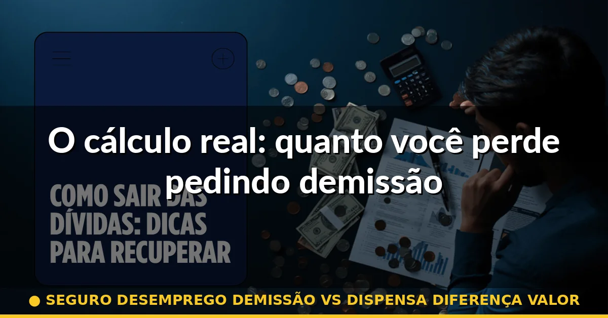 O cálculo real: quanto você perde pedindo demissão — seguro desemprego demissão vs dispensa diferença valor