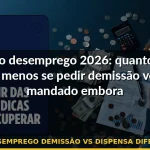 seguro desemprego demissão vs dispensa diferença valor — Guia completo 2026